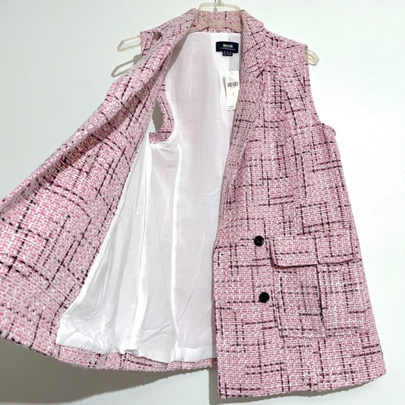 NWT Anthropologie Maeve Tweed Vest Blush Pink - Picture 4 of 10